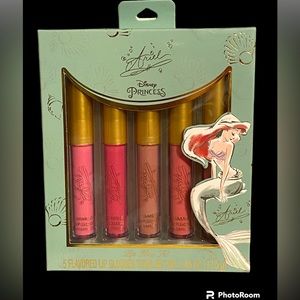 NEW•Disney Princess Ariel flavored lip gloss 5pk